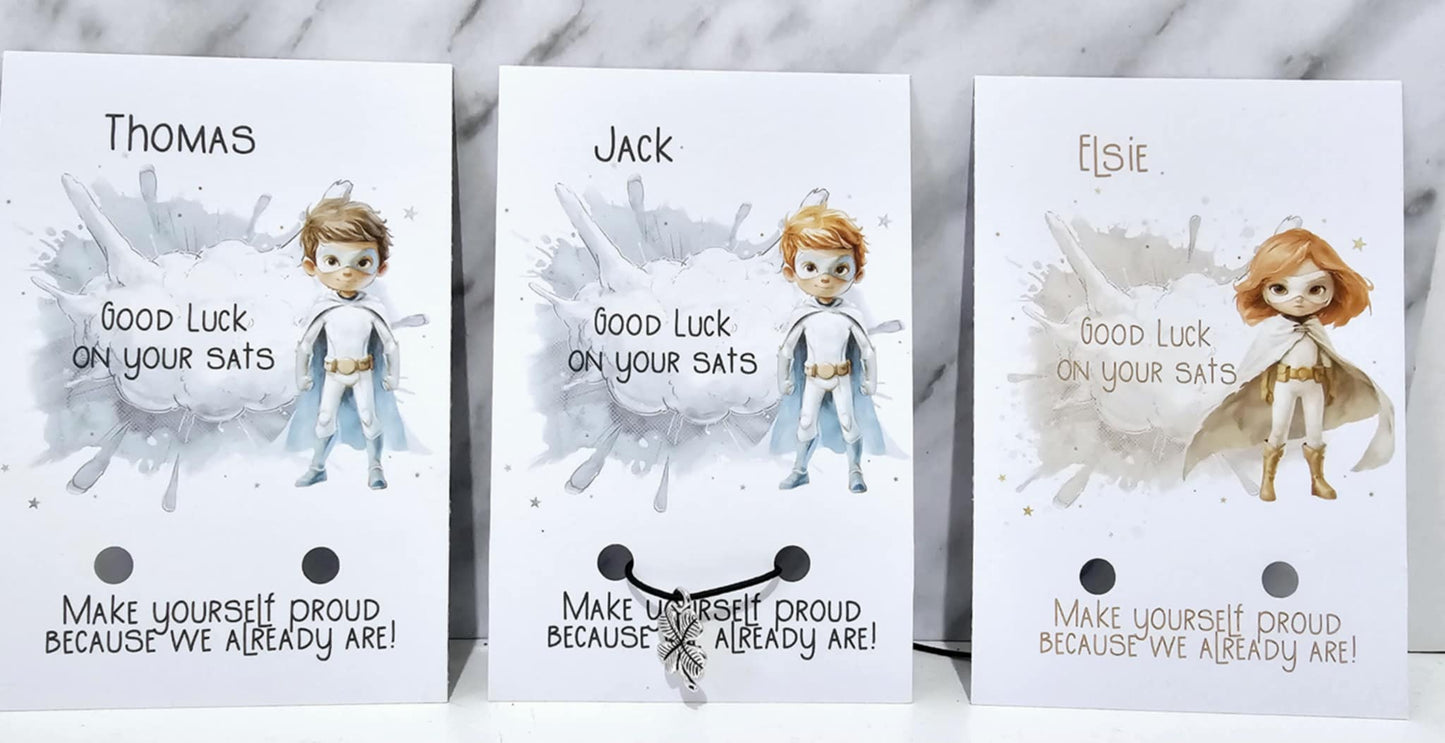 Personalised Good Luck SATs Wish Bracelet