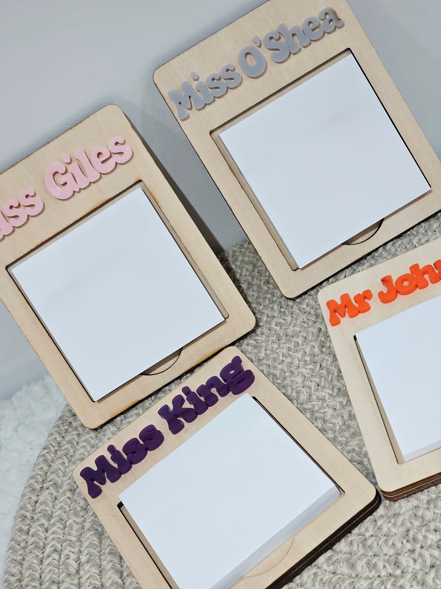 Personalised Wooden Teacher Sticky Note Holder