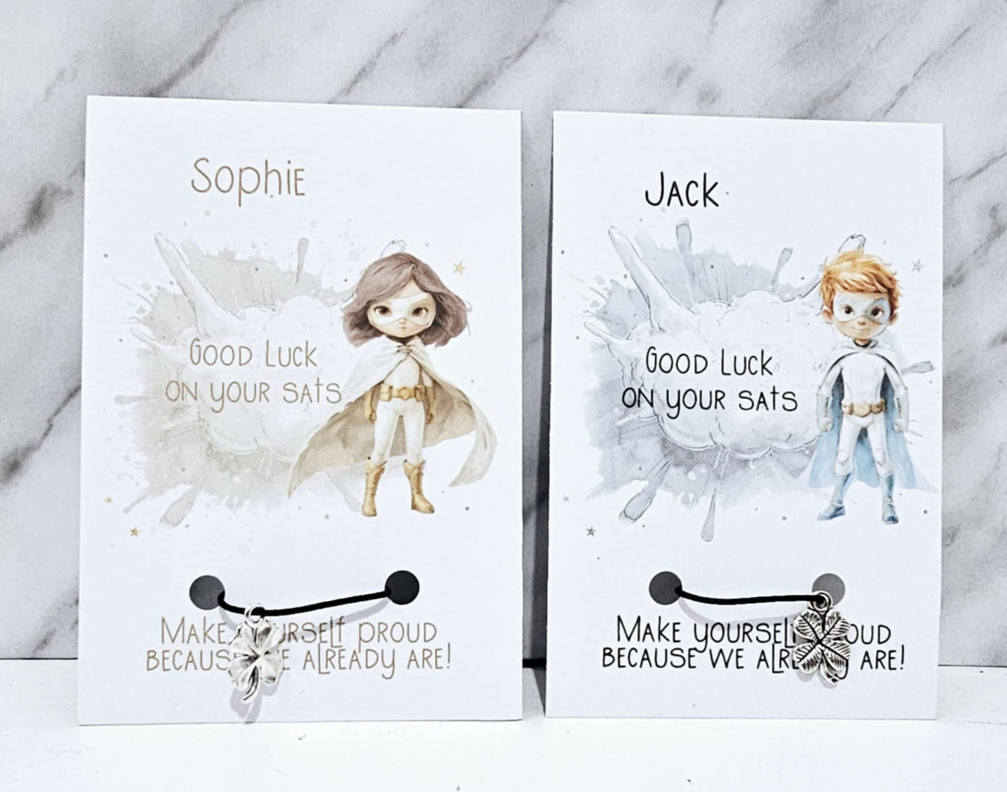 Personalised Good Luck SATs Wish Bracelet