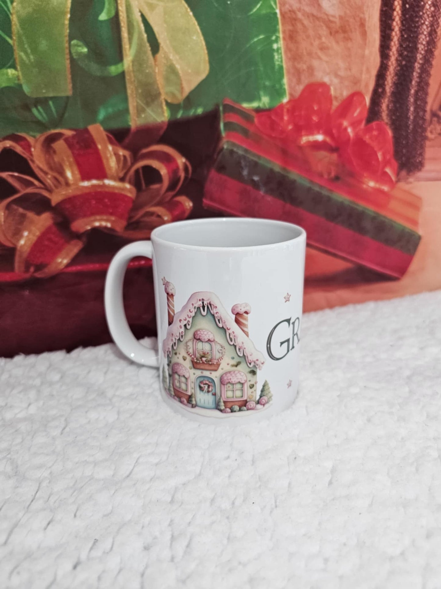 Personalised Christmas Gingerbread Family Mug