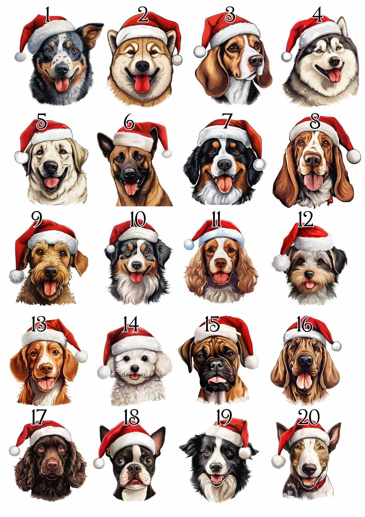 Personalised Santa Paws Dog Christmas Stocking