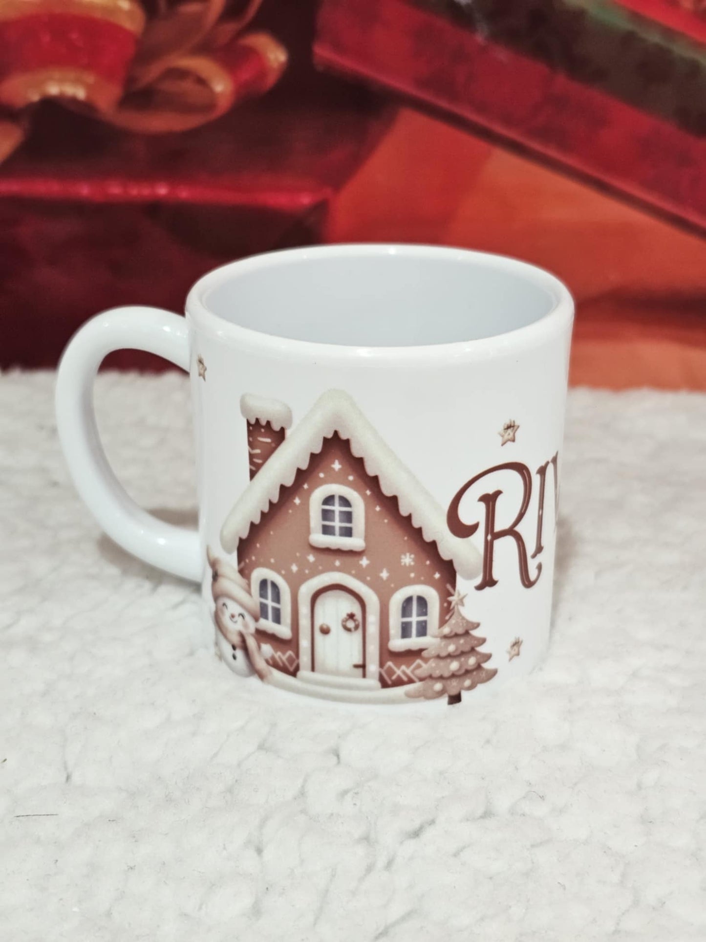 Personalised Christmas Gingerbread Family Mug