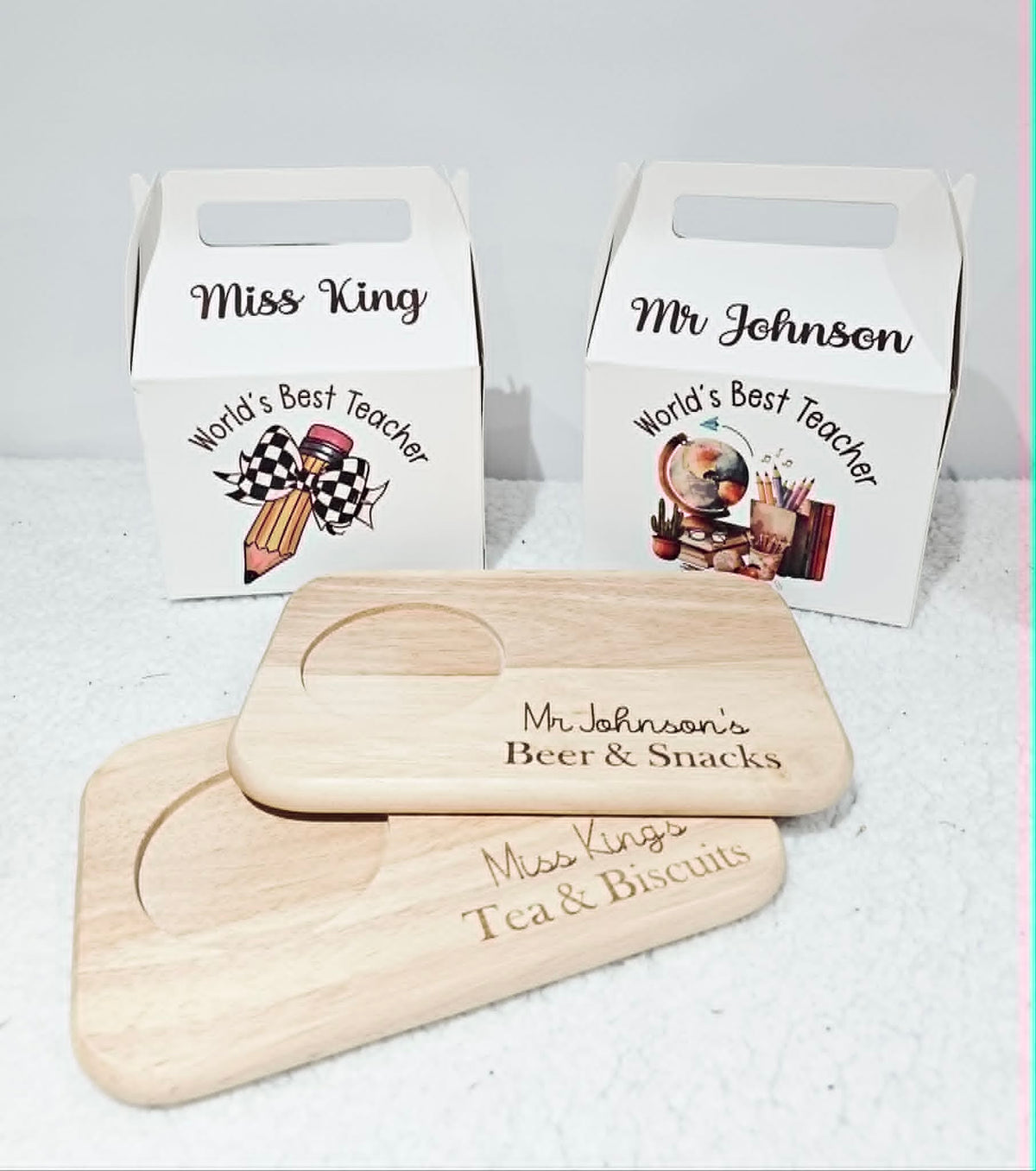 Personalised Teacher Tea And Biscuit Board