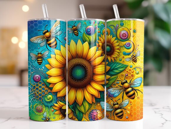 Bee Sunflower Tumbler