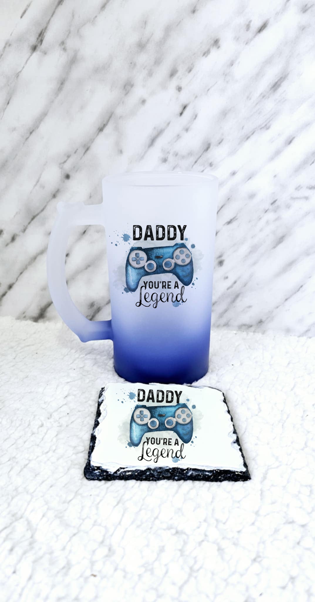 Personalised Frosted Glass Gamer Stein