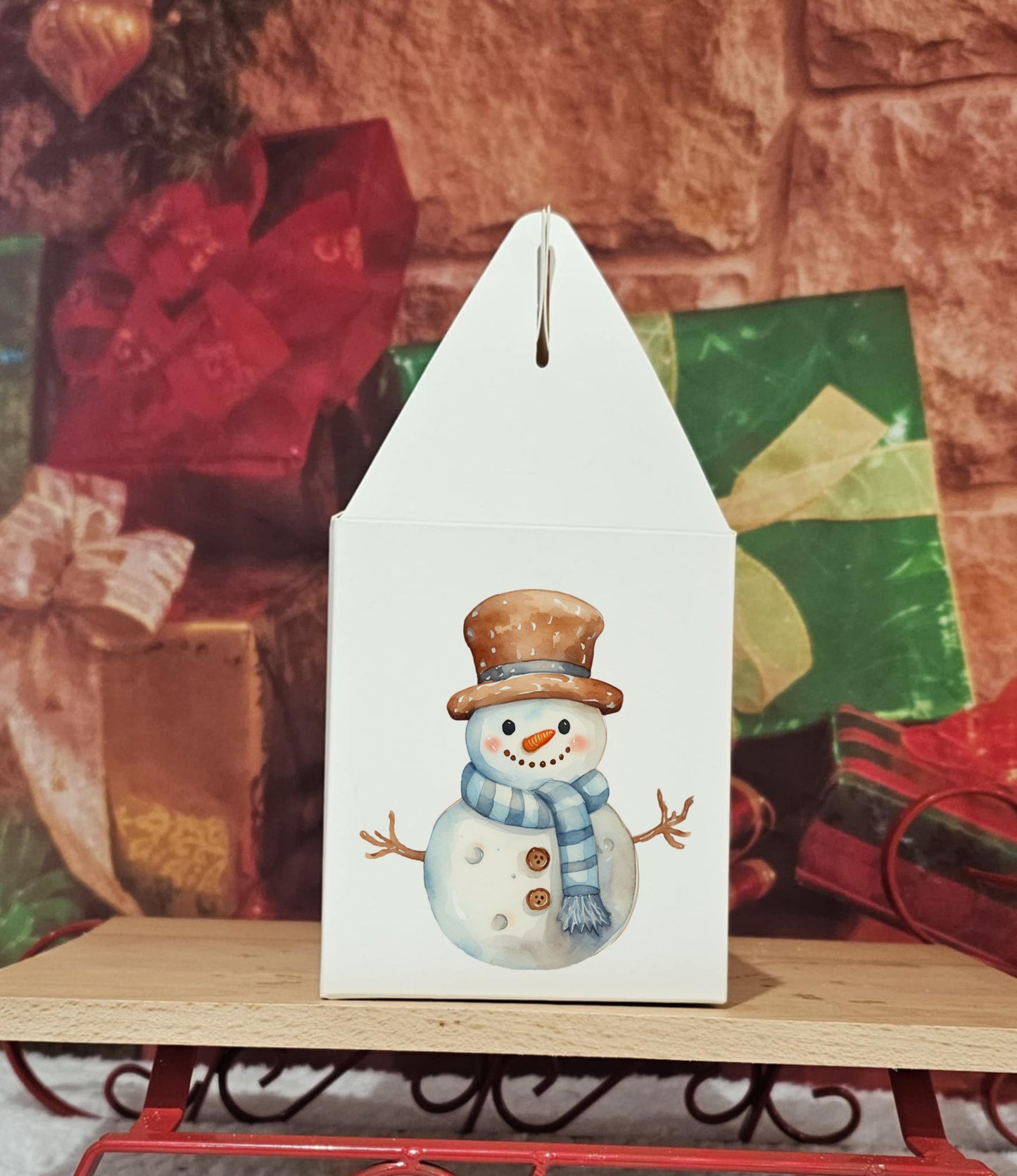 Personalised Blue Gingerbread Christmas Treat Box