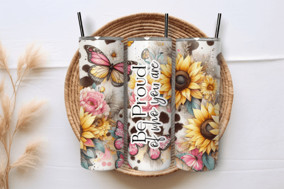 Floral Motivation Tumbler