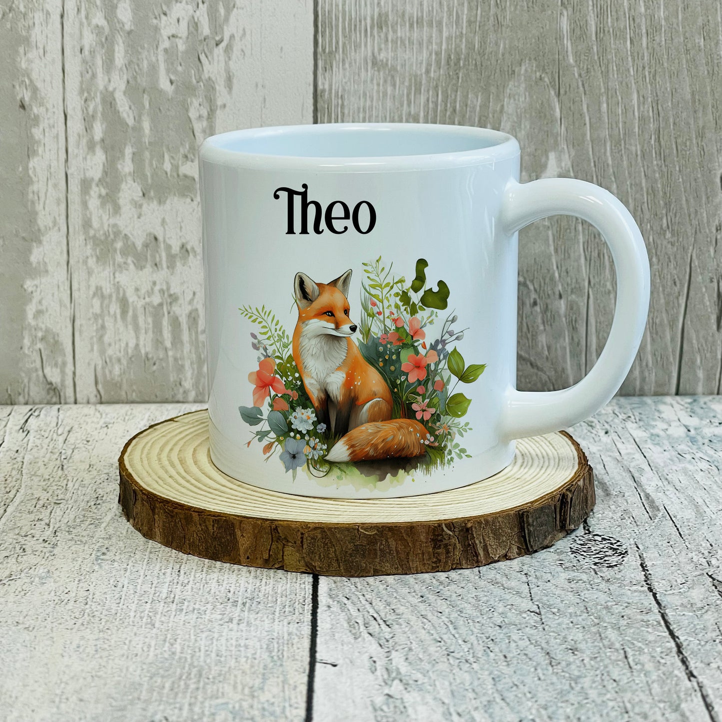 Personalised Animal 6oz Polymer Kids Mug