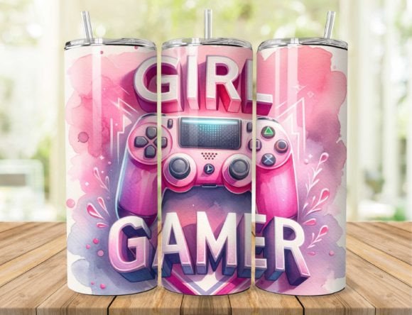 Pink Gamer Girl Tumbler