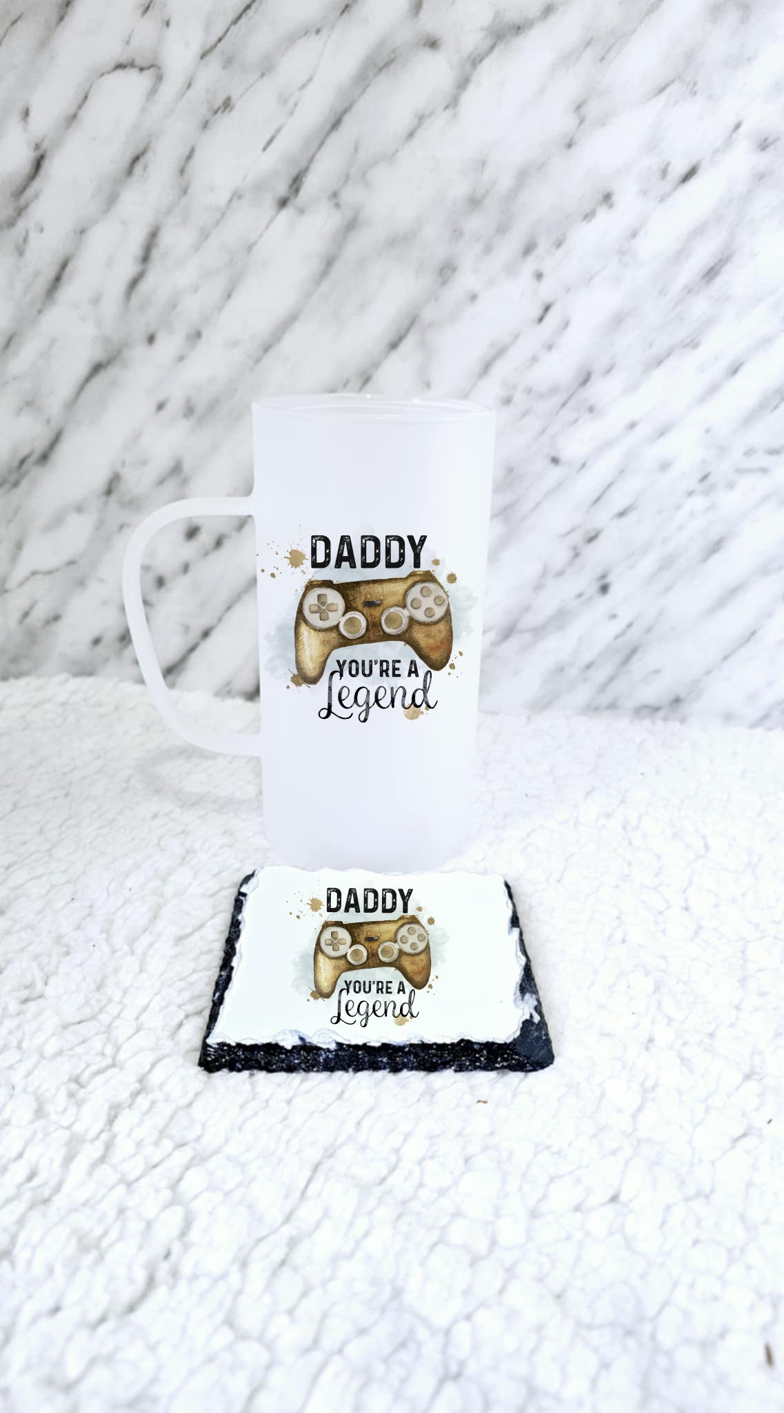 Personalised Frosted Glass Gamer Stein