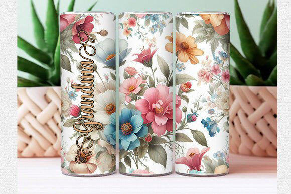 Grandma Floral Tumbler