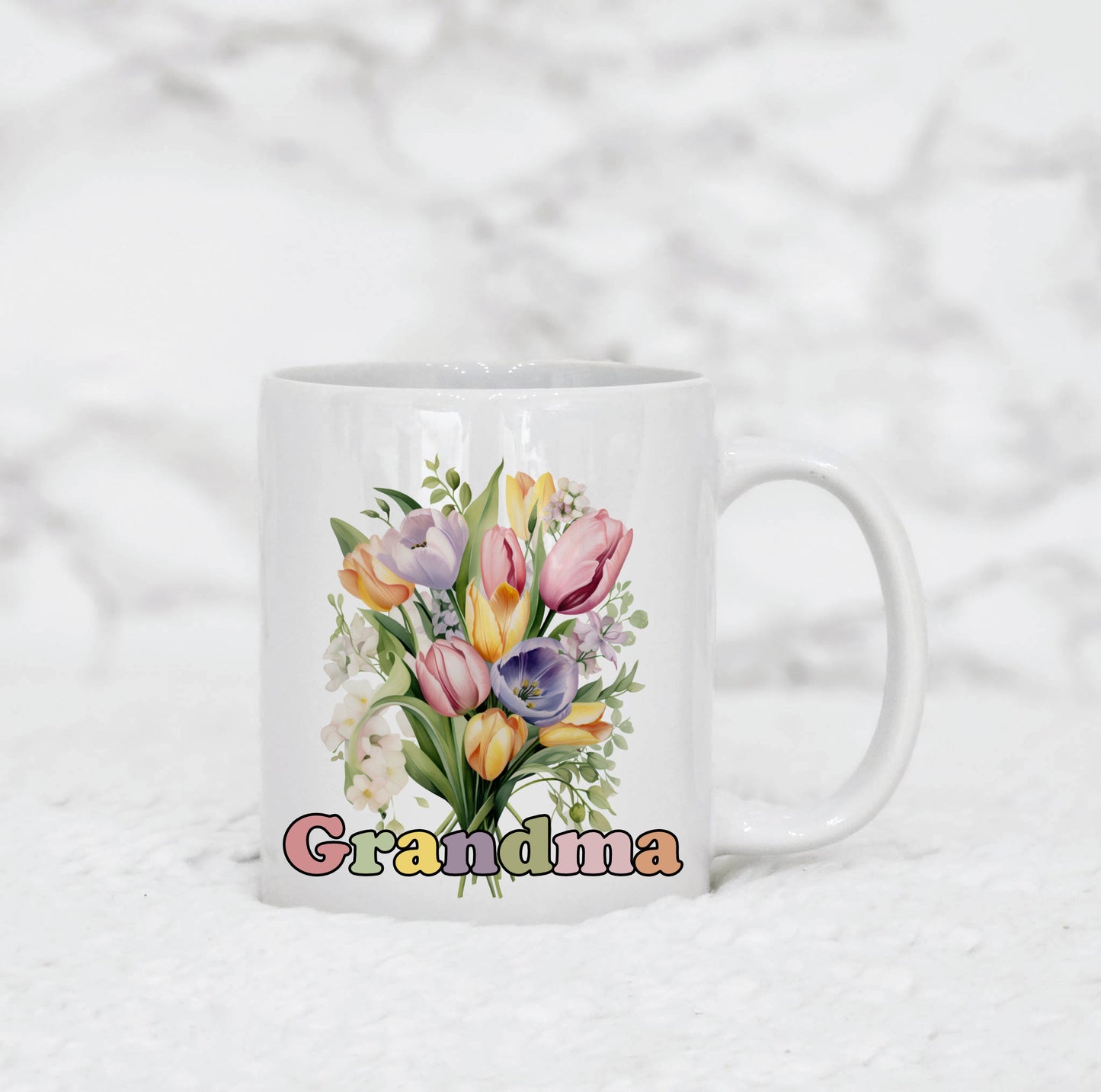 Personalised Floral Name Mug
