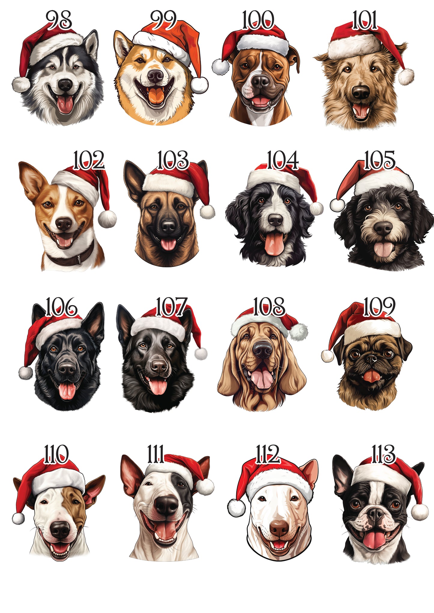 Personalised Santa Paws Dog Christmas Stocking
