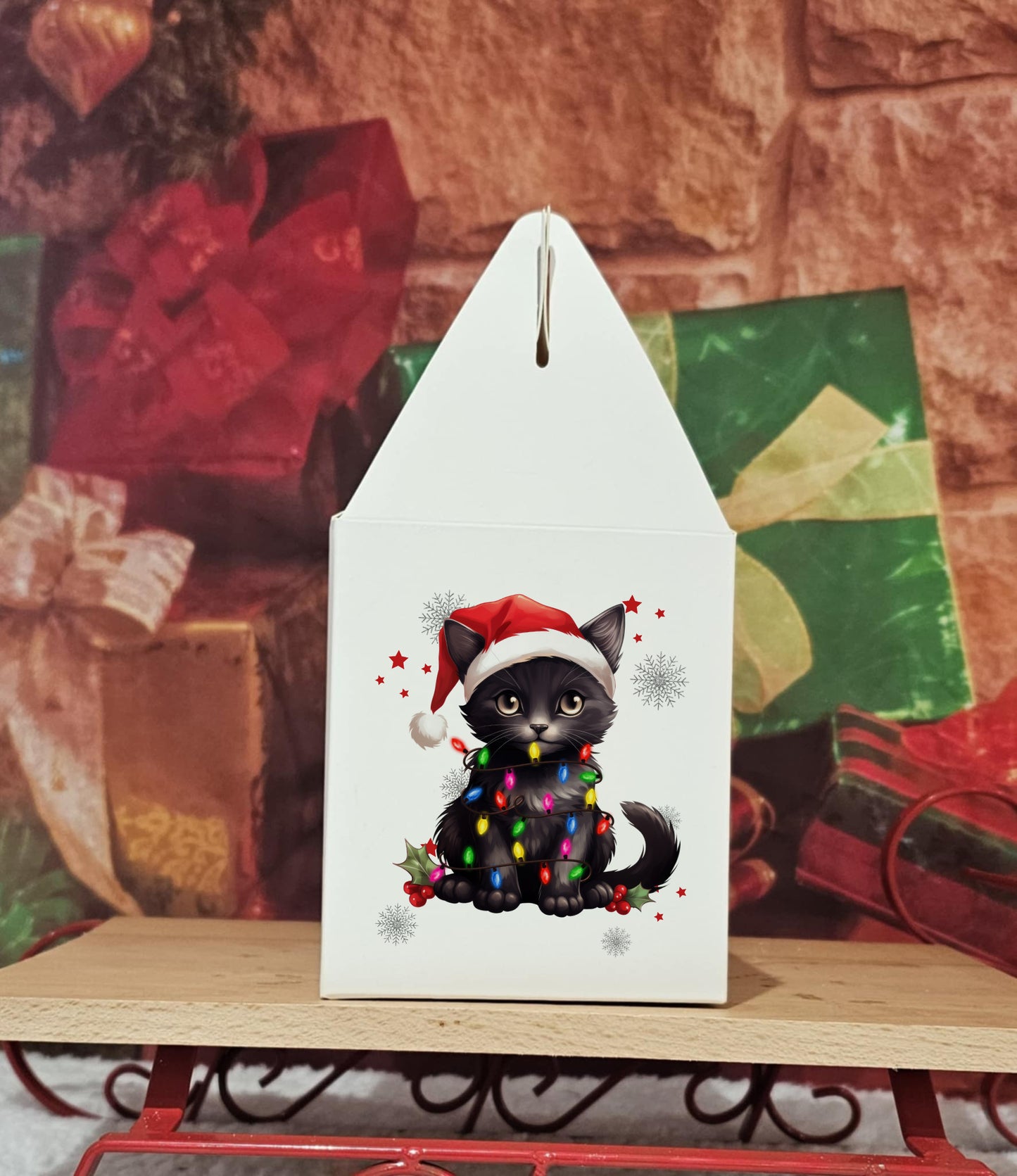 Personalised Santa Paws Cat Treat Boxes
