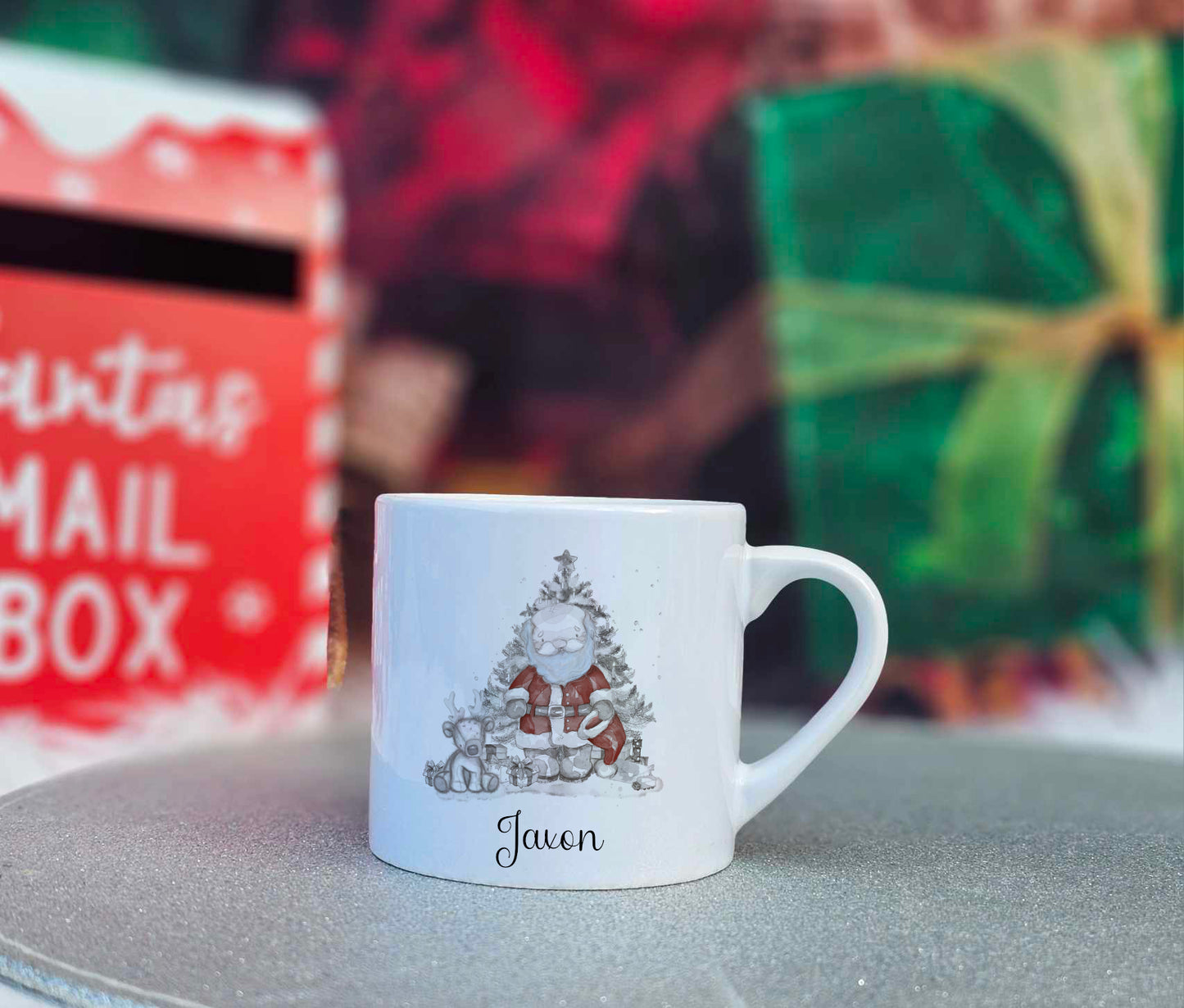 Personalised Christmas Sketchy Santa Family Mugs