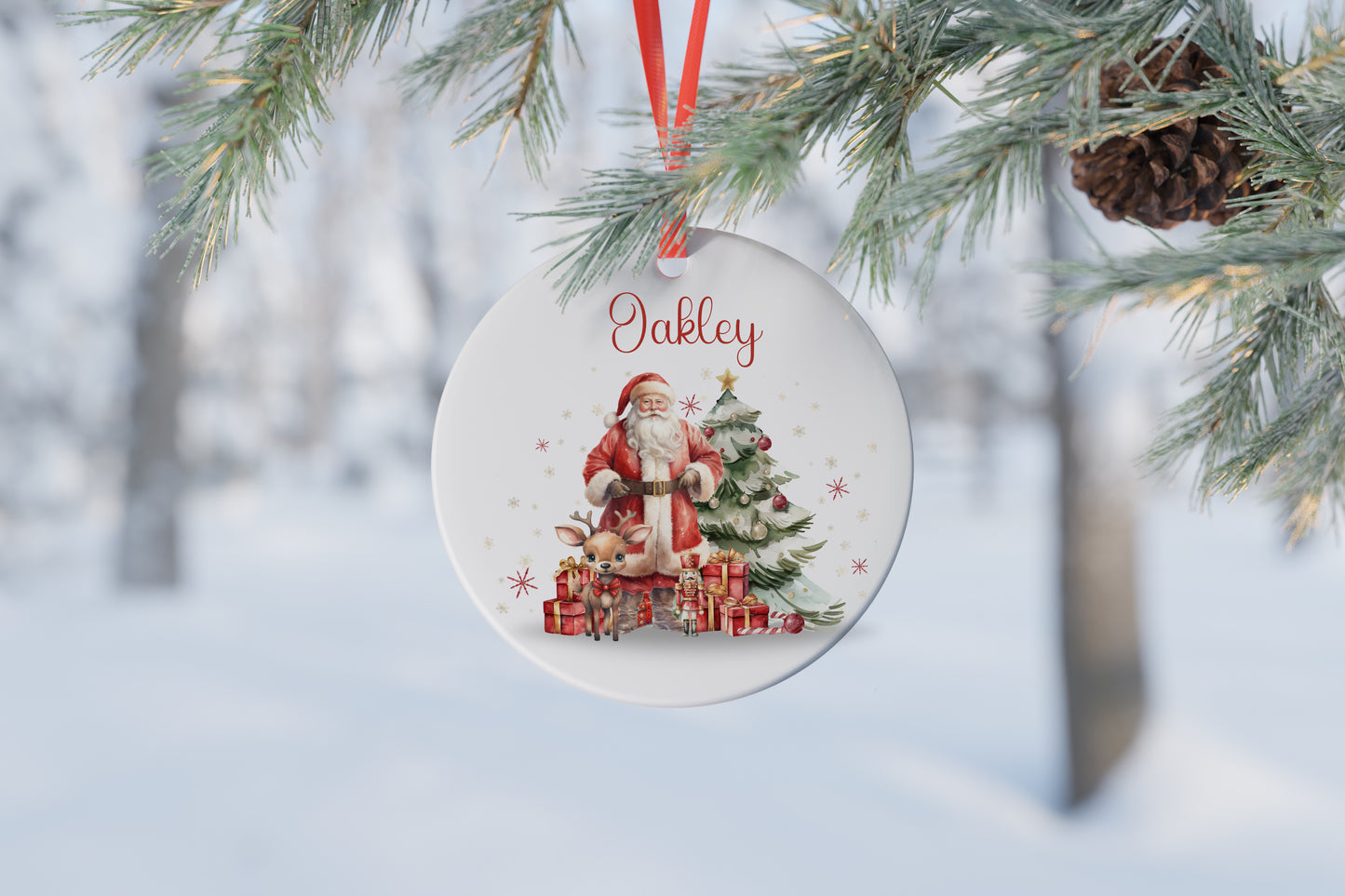 Personalised Ceramic Christmas Tree Bauble