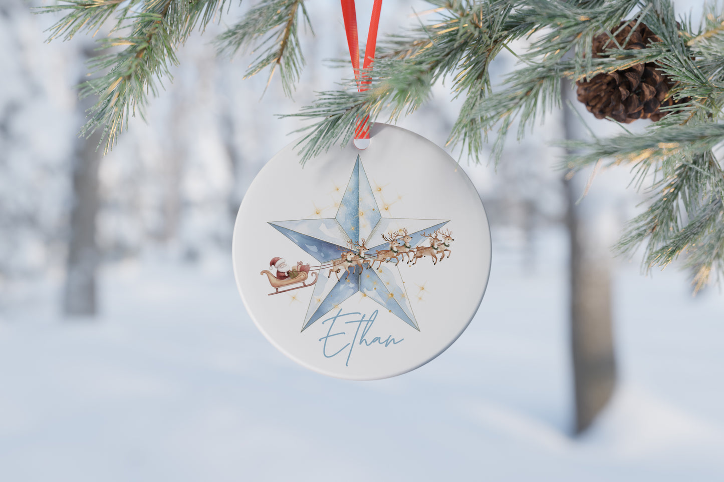 Personalised Ceramic Christmas Tree Bauble