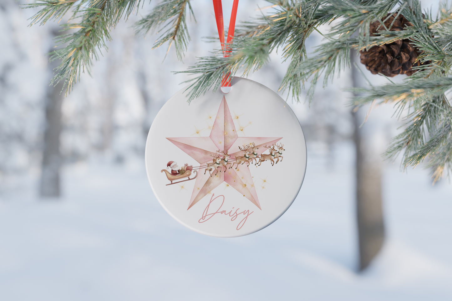 Personalised Ceramic Christmas Tree Bauble