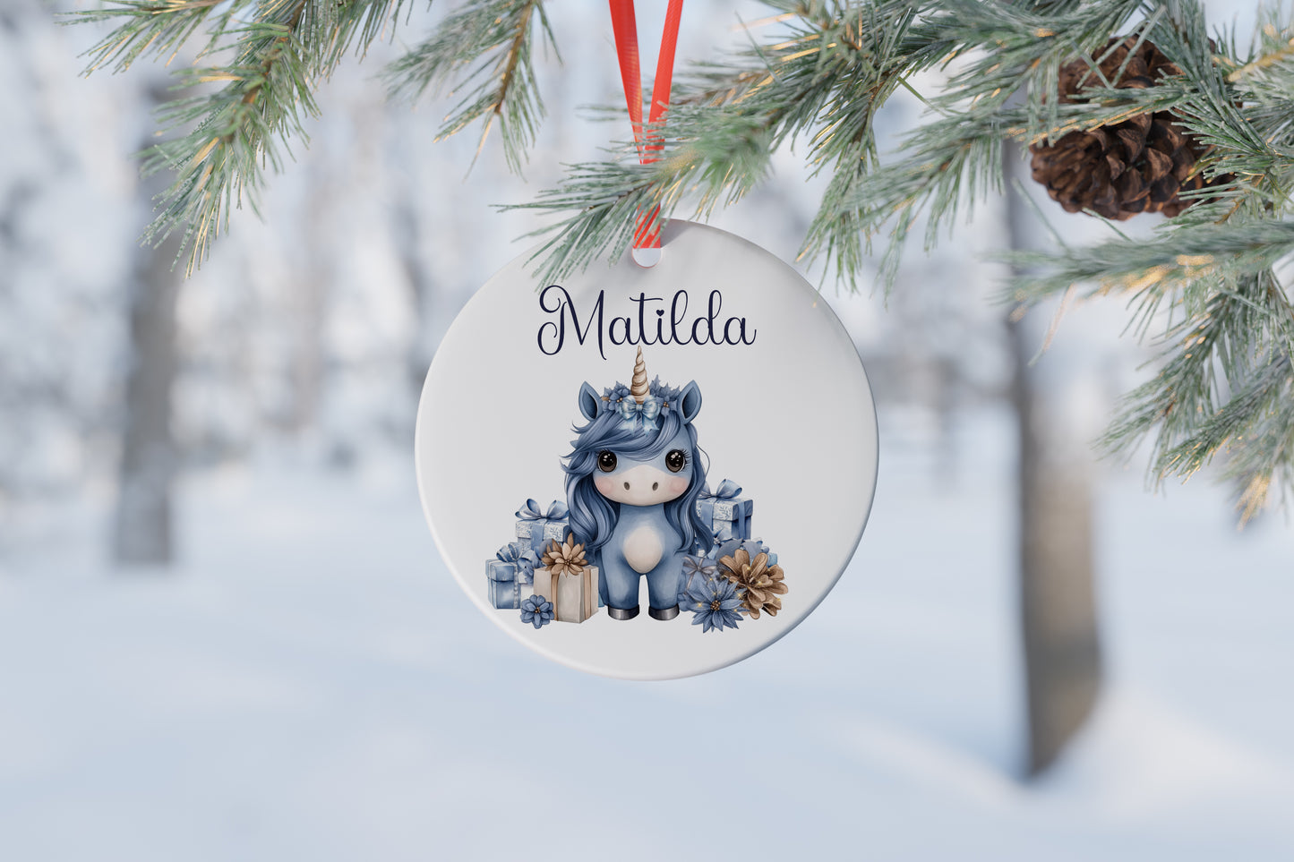 Personalised Ceramic Christmas Tree Bauble