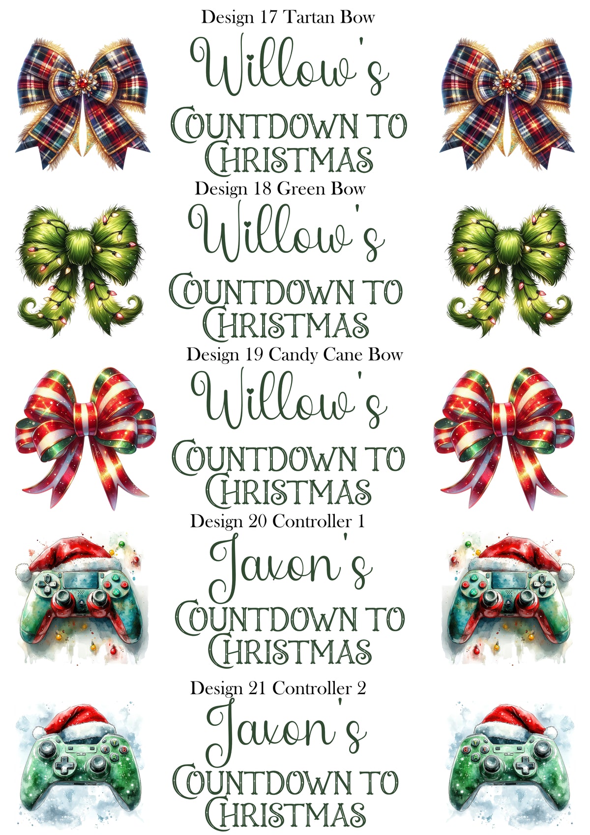 Personalised Advent Calendars