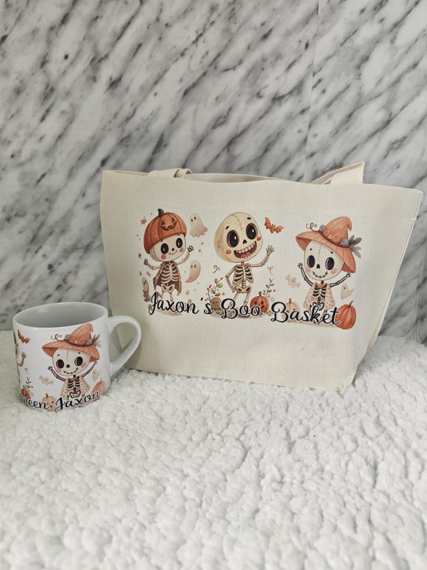 Personalised Skeleton Boo Basket