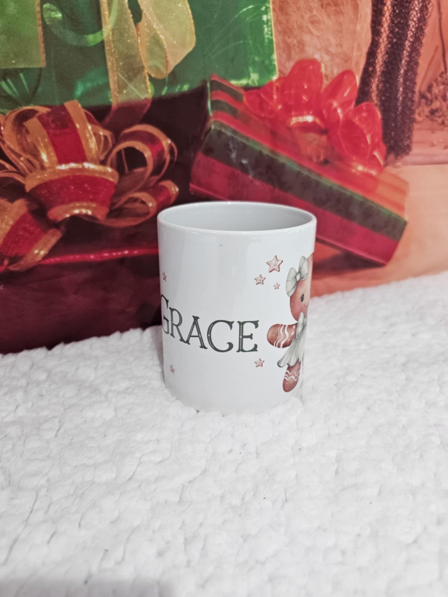 Personalised Christmas Gingerbread Family Mug