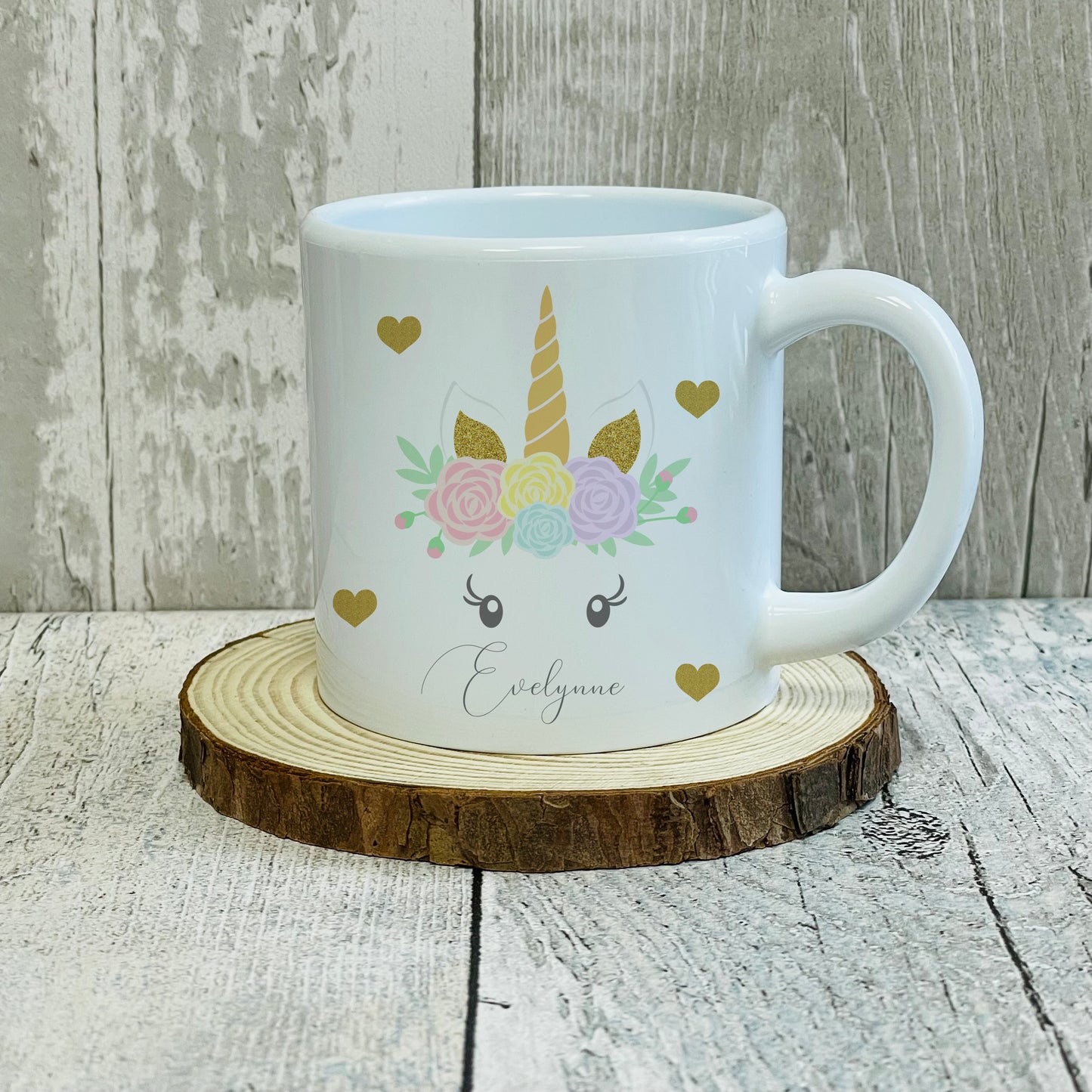 Personalised Unbreakable Polymer Unicorn Kids 6oz Mug