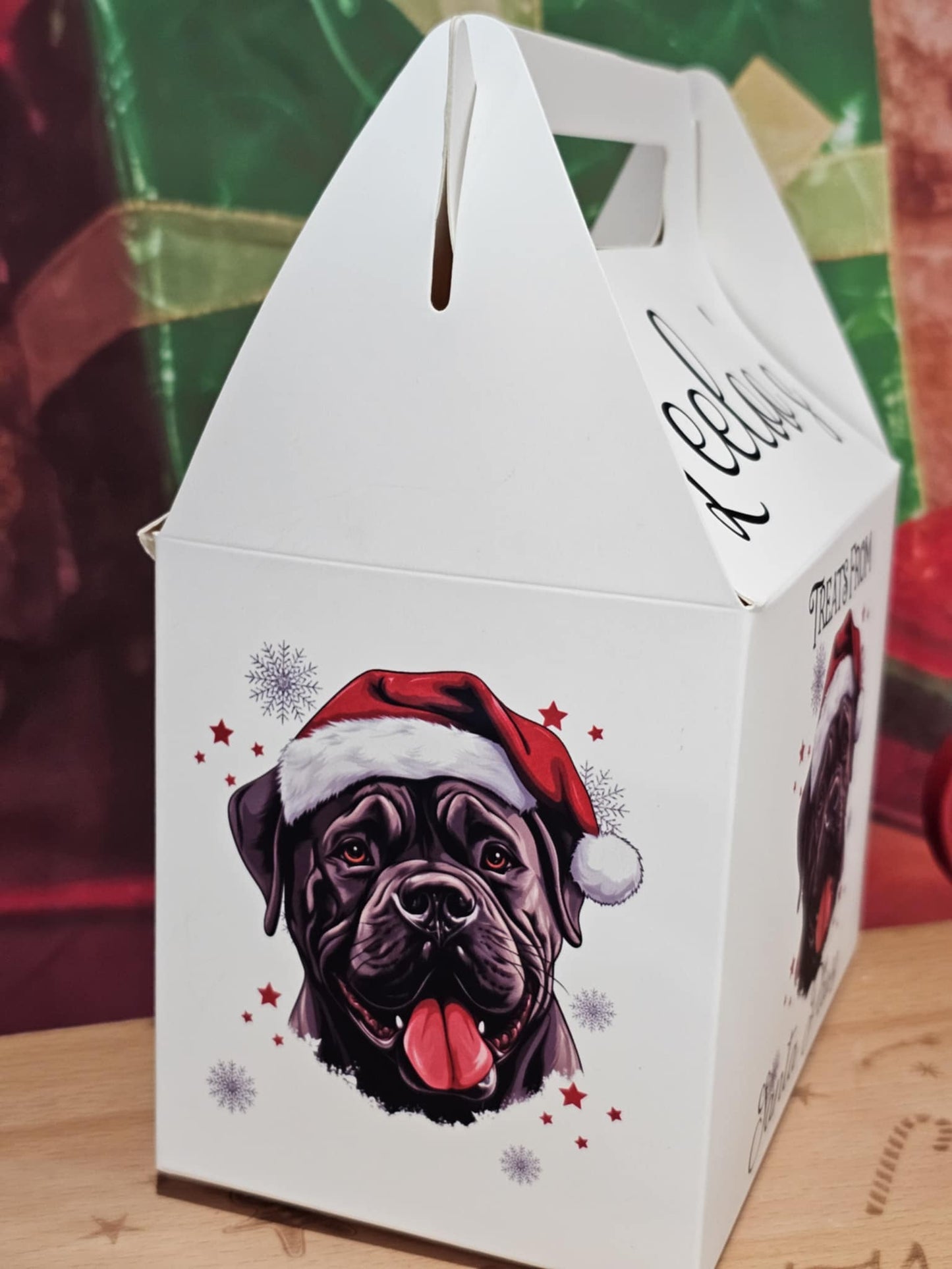 Personalised Santa Paws Dog Treat Box