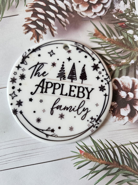 Personalised Family Name Bauble