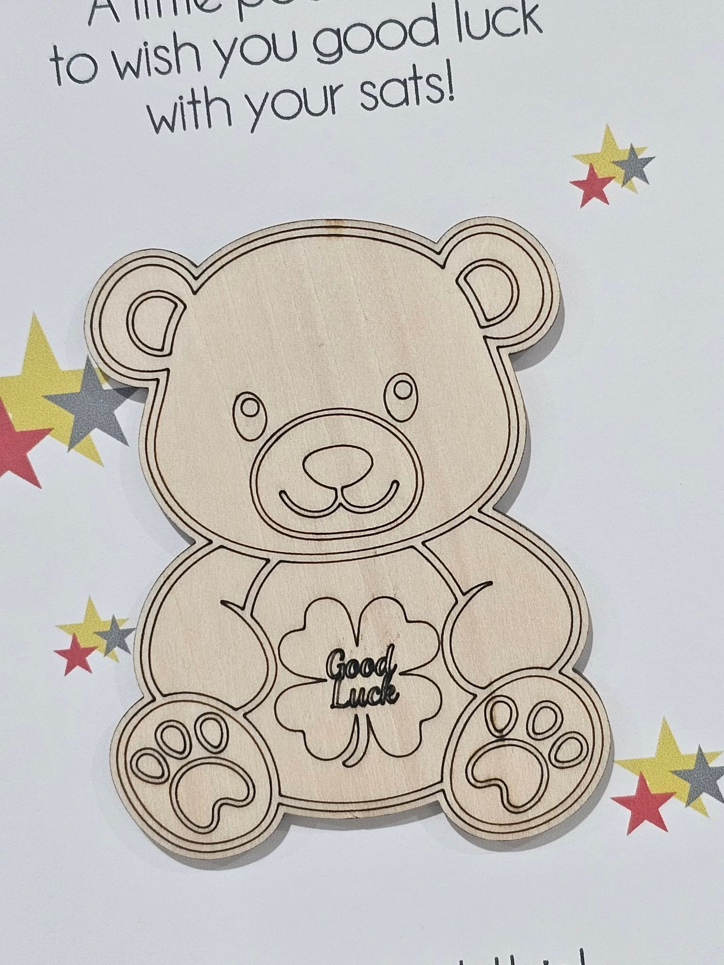 SATS Good Luck Wooden Bear