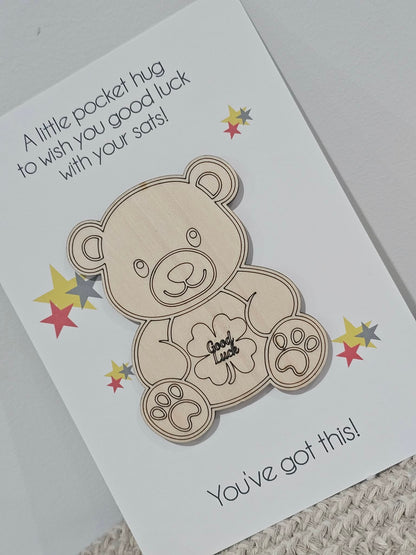 SATS Good Luck Wooden Bear
