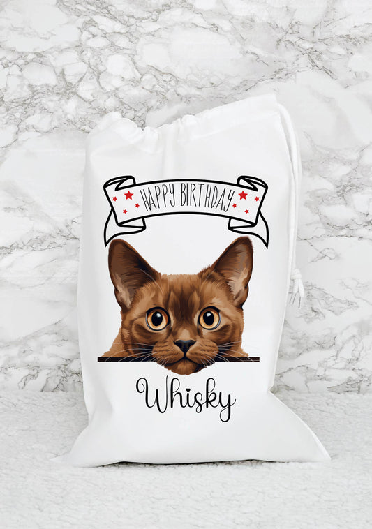 Personalised Cat Birthday Sack