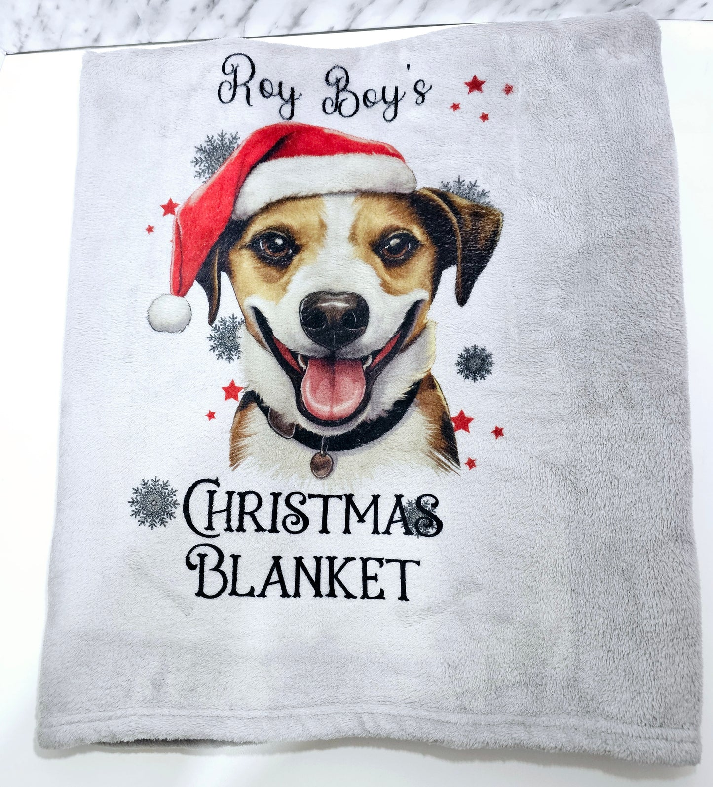 Personalised Dog Christmas Blanket