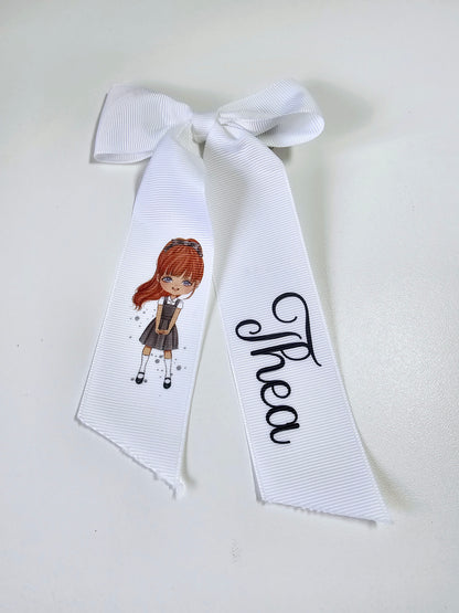 Personalised Back To School Hair Bow