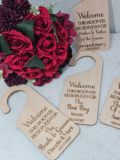 Wedding Room Reserve Signs