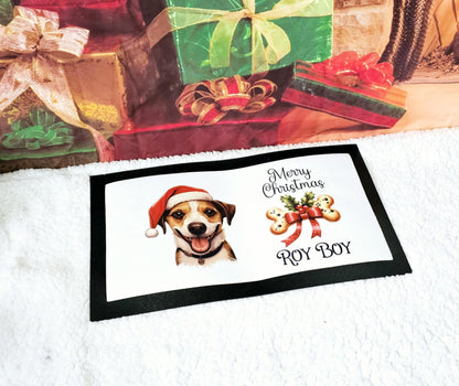 Personalised Christmas Dog Food and Drink Mat