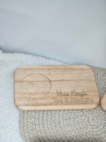 Personalised Teacher Tea And Biscuit Board