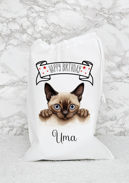 Personalised Cat Birthday Sack