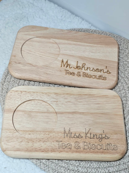 Personalised Teacher Tea And Biscuit Board