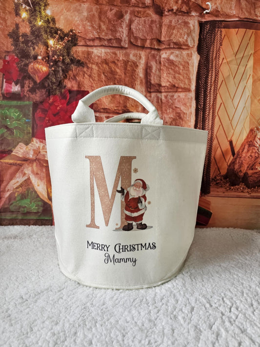 Santa Alphabet Felt Trug