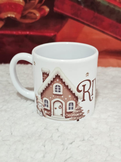 Personalised Christmas Gingerbread Family Mug