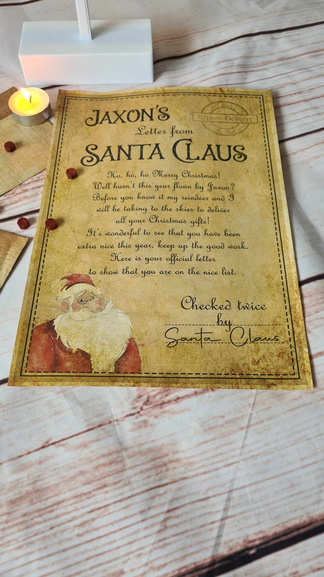 Personalised Letter From Santa with Personalised Envelope