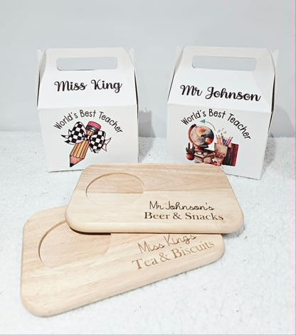 Personalised Teacher Tea And Biscuit Board