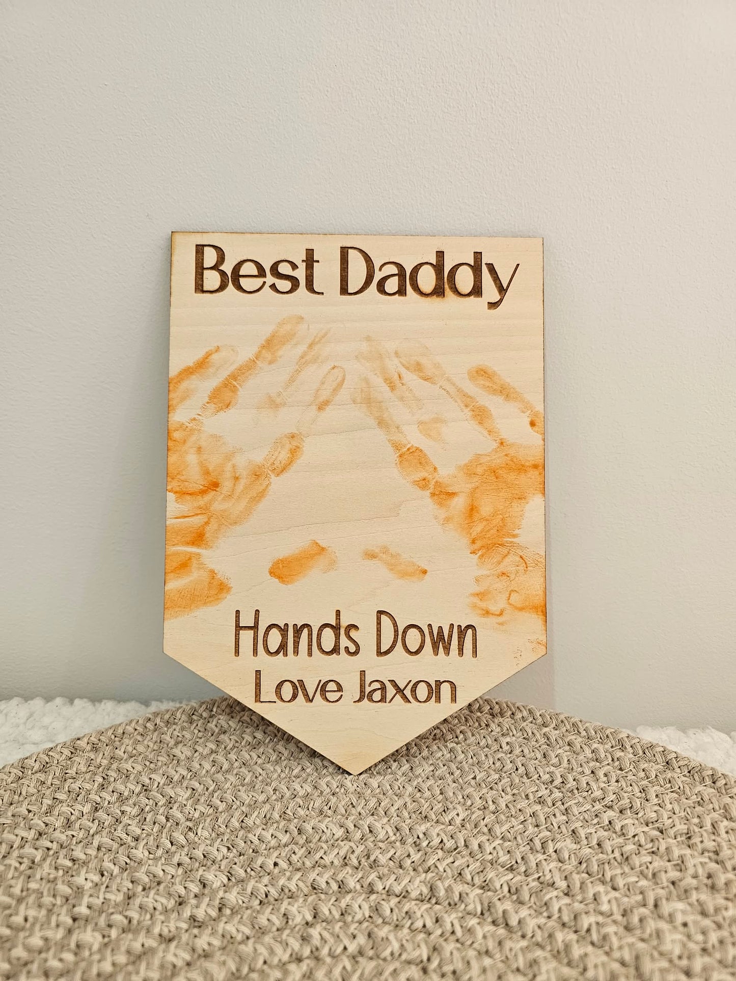 Personalised Father's Day Handprint Plaque