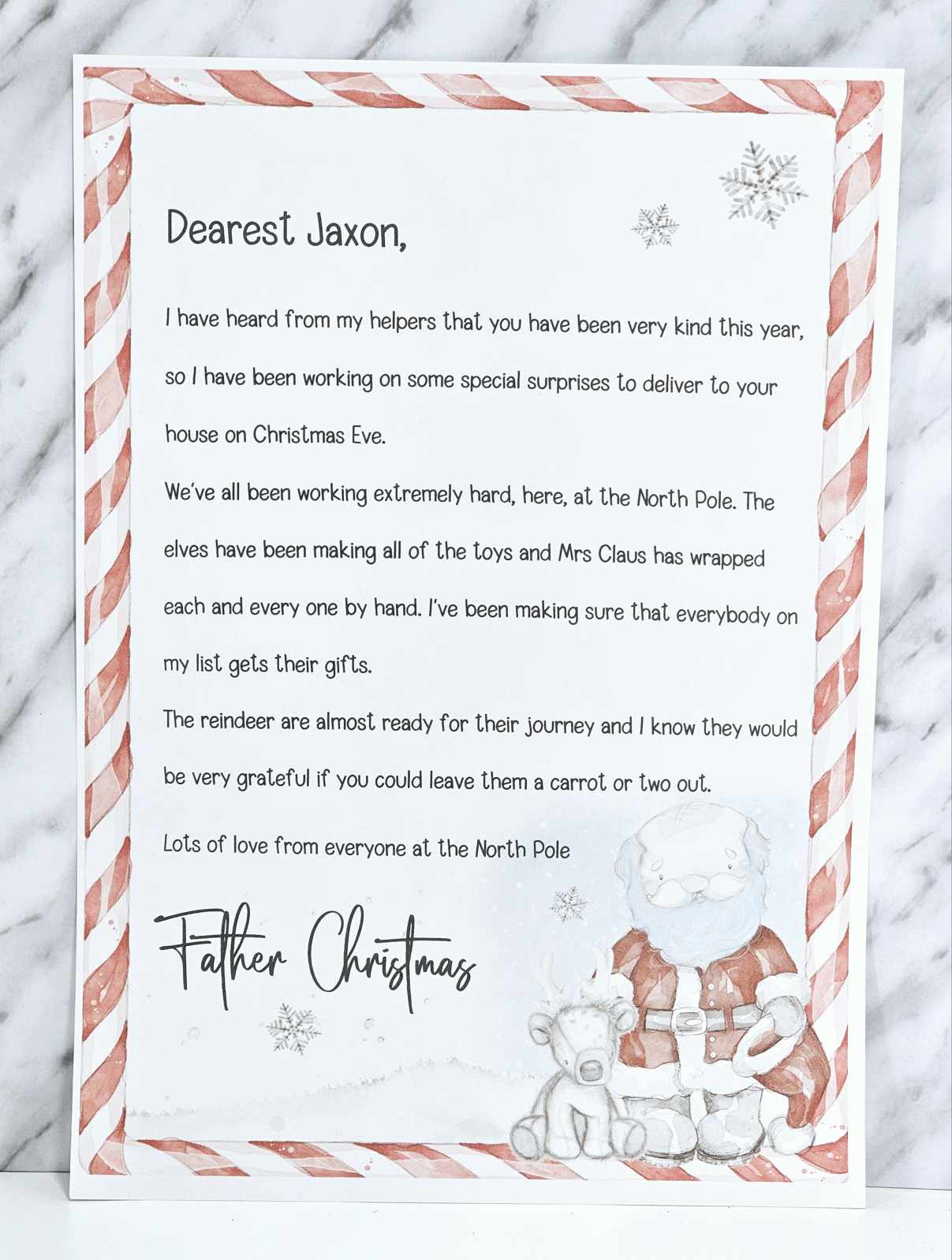 Personalised Letter from Santa and Envelope