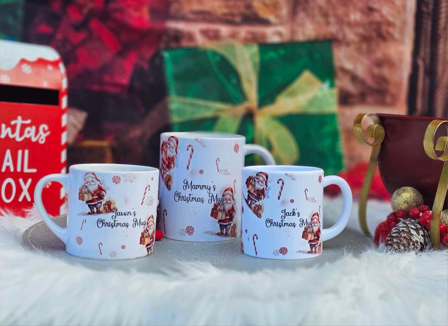 Personalised Santa Family Christmas Mugs