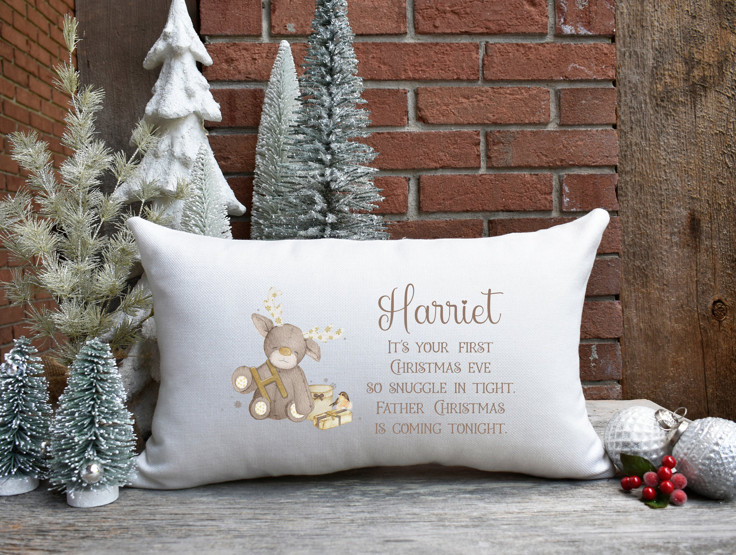 Personalised First Christmas Pillowcase