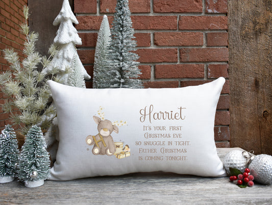 Personalised First Christmas Pillowcase