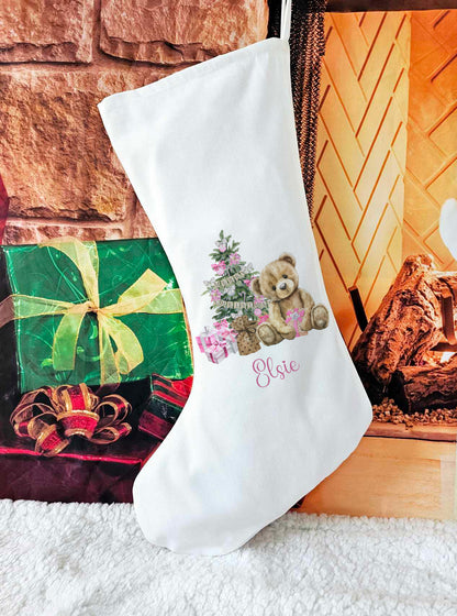 Personalised Bear Christmas Stocking