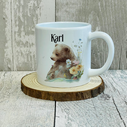 Personalised Animal 6oz Polymer Kids Mug